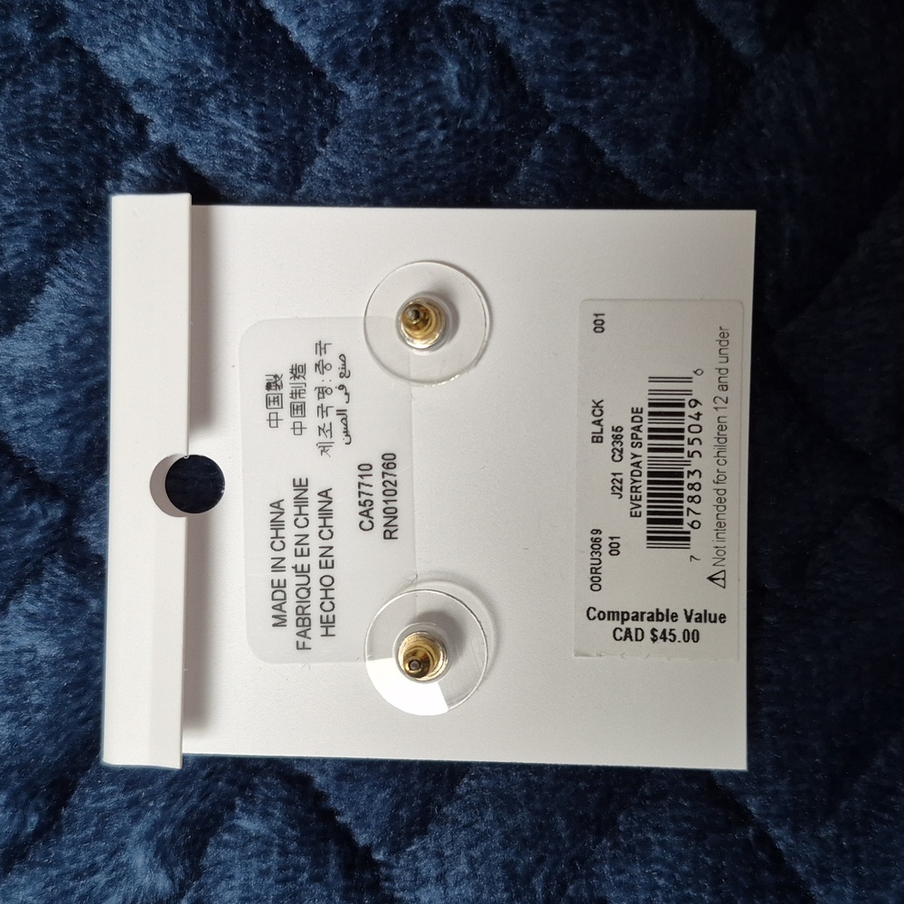 "Everyday Spade" Kate Spade ♠️ Stud Earrings! NWT! - Picture 3 of 4